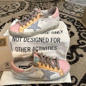 Golden Goose limited edition pastel Superstars size 37